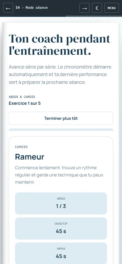 Le mode coach serie par serie au format telephone
